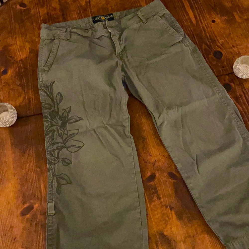 Army green Lucky Brand casual pants